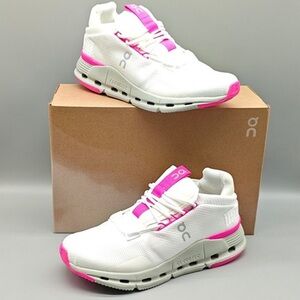 On Cloudnova Casual Fashion Running Sneakers❤️ Shoes in White and Pink